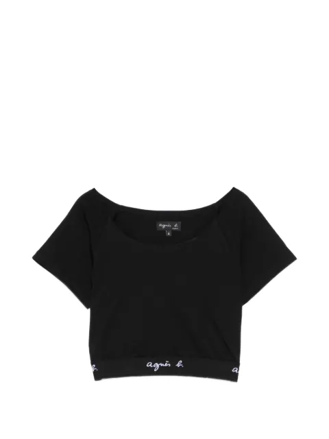 agnès b. cropped short-sleeve T-shirt