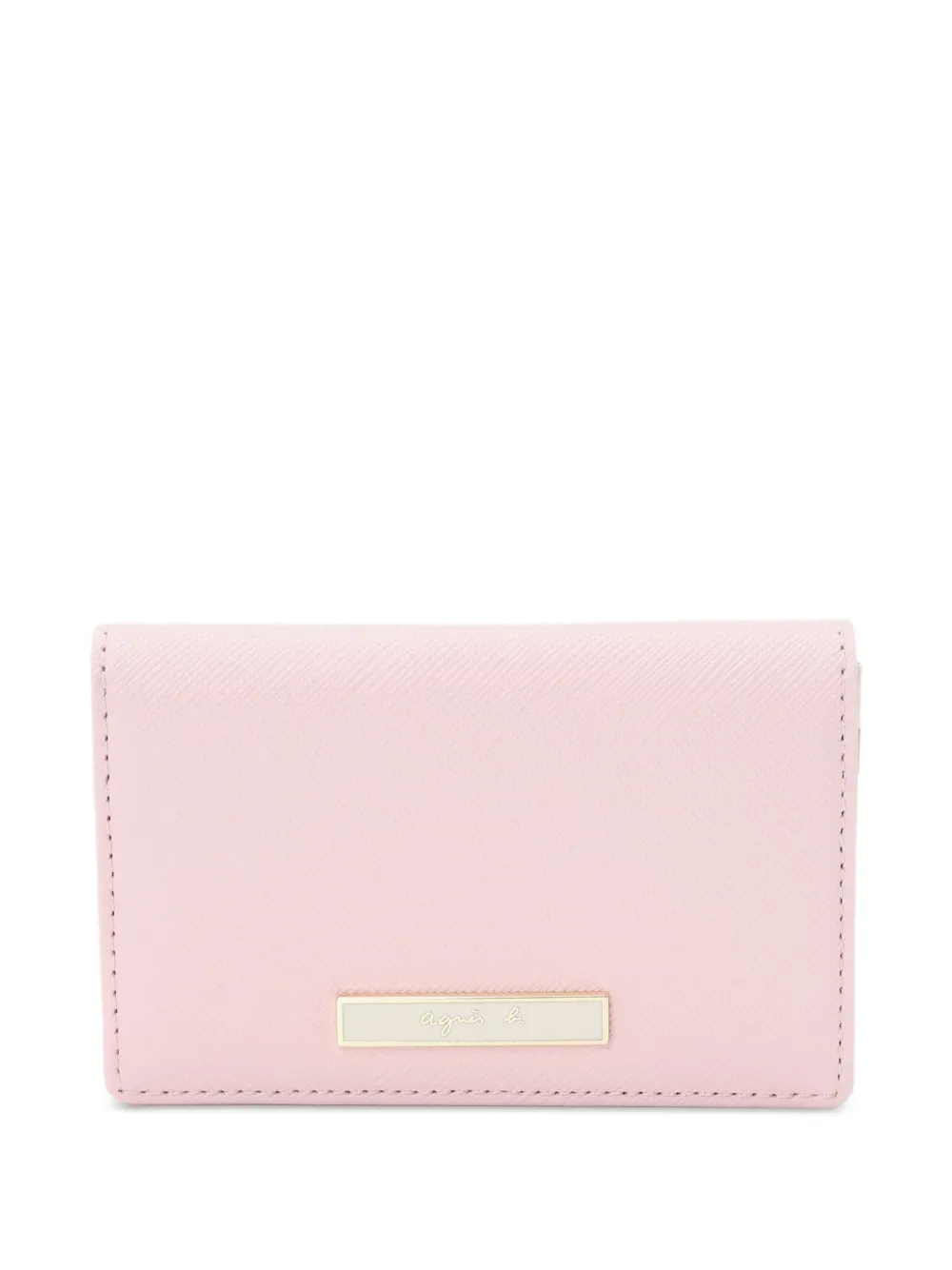 agnès b. plaque leather wallet · One Size