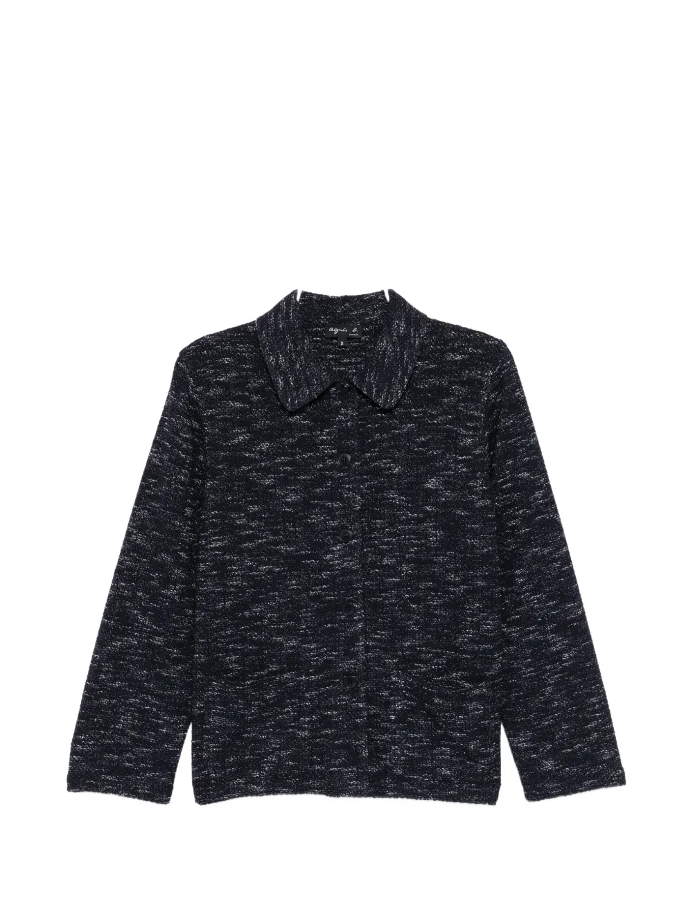 Agnès B. Tweed Jacket In Blue