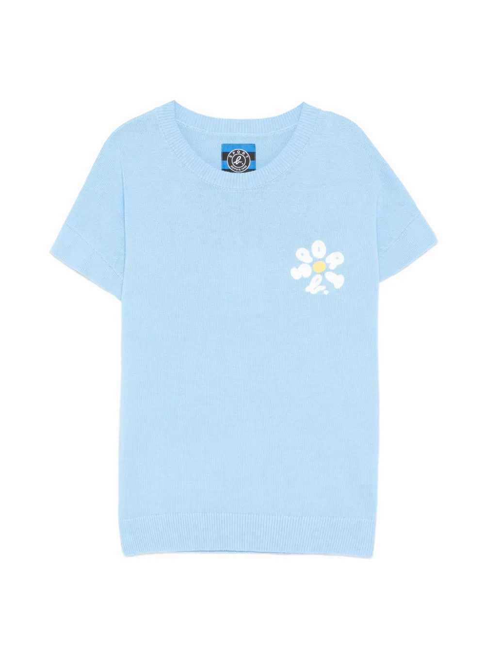 SPORT b. by agnès b. floral-appliqué top - Blu