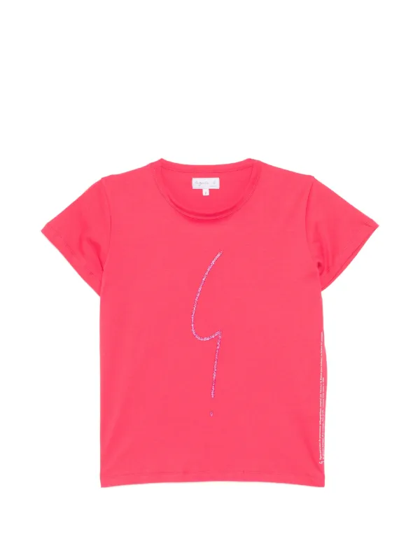 Agnès b. Logo T-shirt | Pink | FARFETCH CA