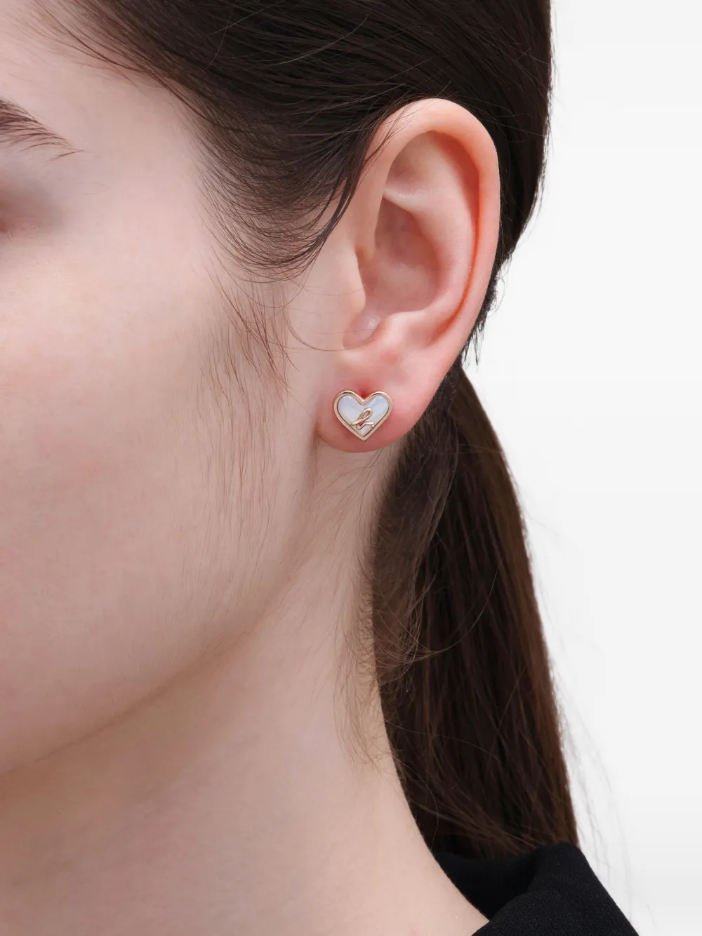 ABout Love heart logo earrings