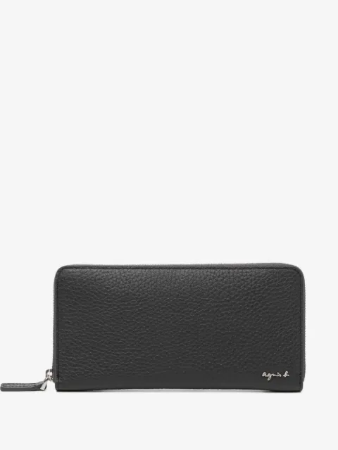 agnès b. leather zipped wallet