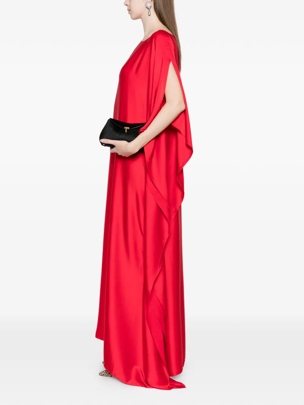  Silkylicious Muse Asymmetrical Maxi Dress - Red 