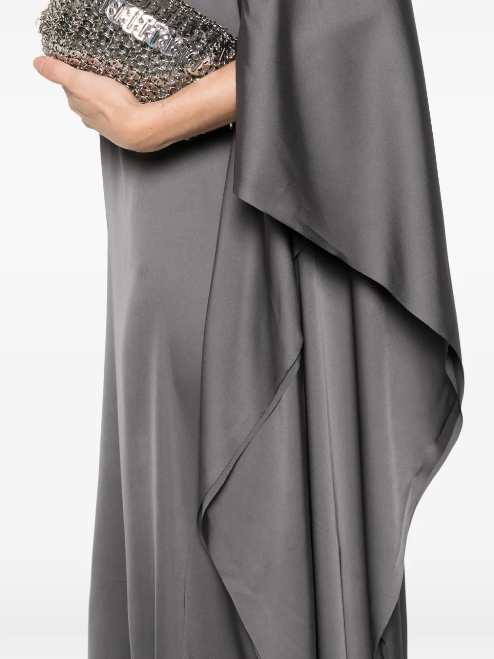 SILKYLICIOUS Muse asymmetrische maxi-jurk Grijs