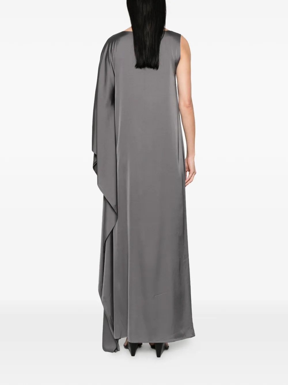 SILKYLICIOUS Muse asymmetrische maxi-jurk Grijs
