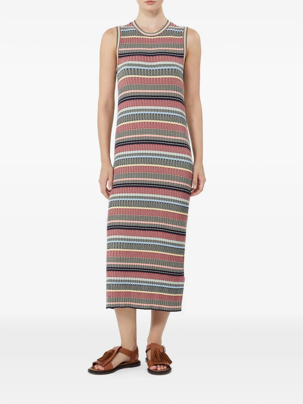  Weekend Max Mara Striped Midi Dress - Pink 