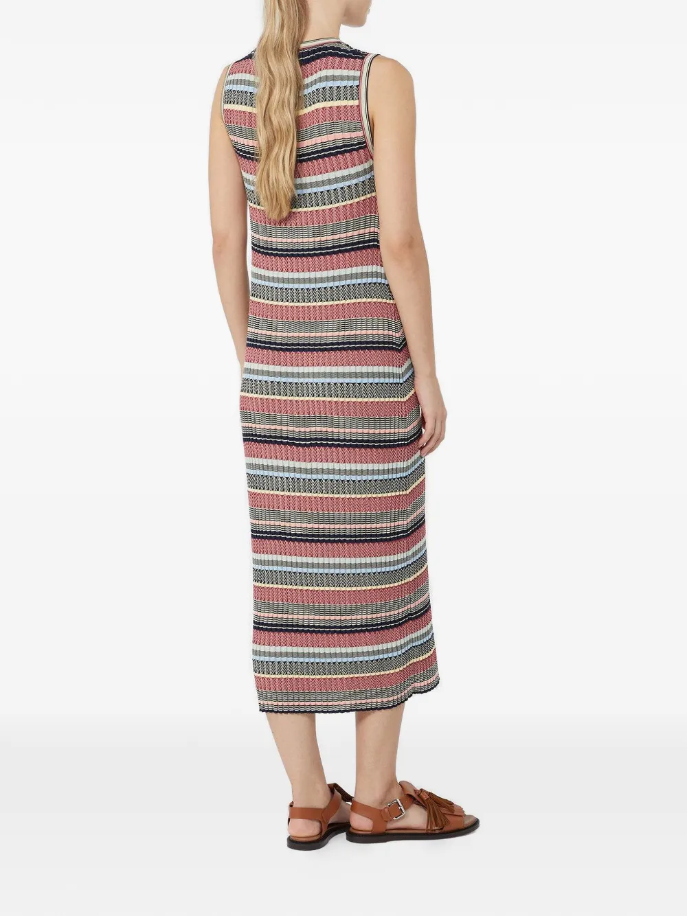 Weekend Max Mara Gestreepte midi-jurk Roze