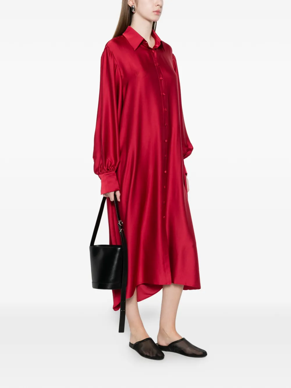  Silkylicious Nigora Shirt Dress - Red 