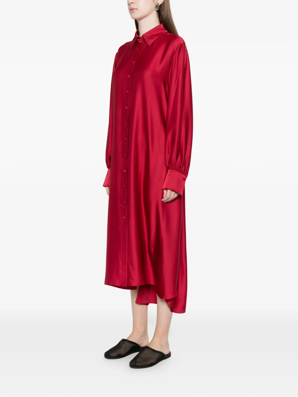 Silkylicious Nigora Shirt Dress - Red 