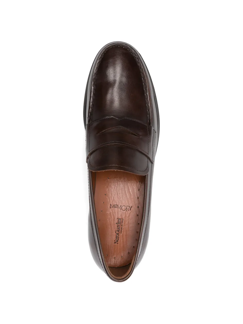 NERO GIARDINI Leren loafers Bruin