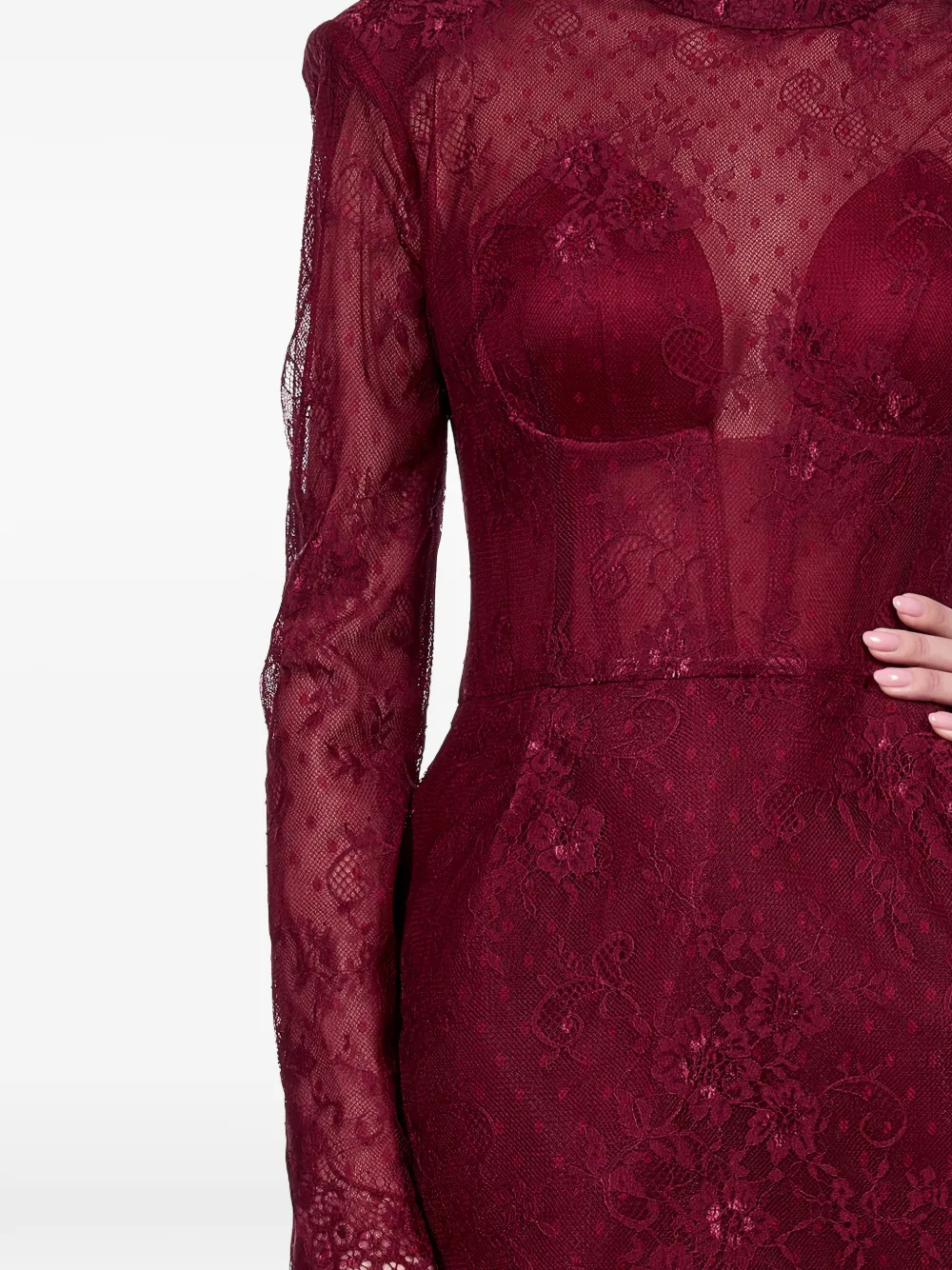 ARAFTU Jurk met lange mouwen Rood