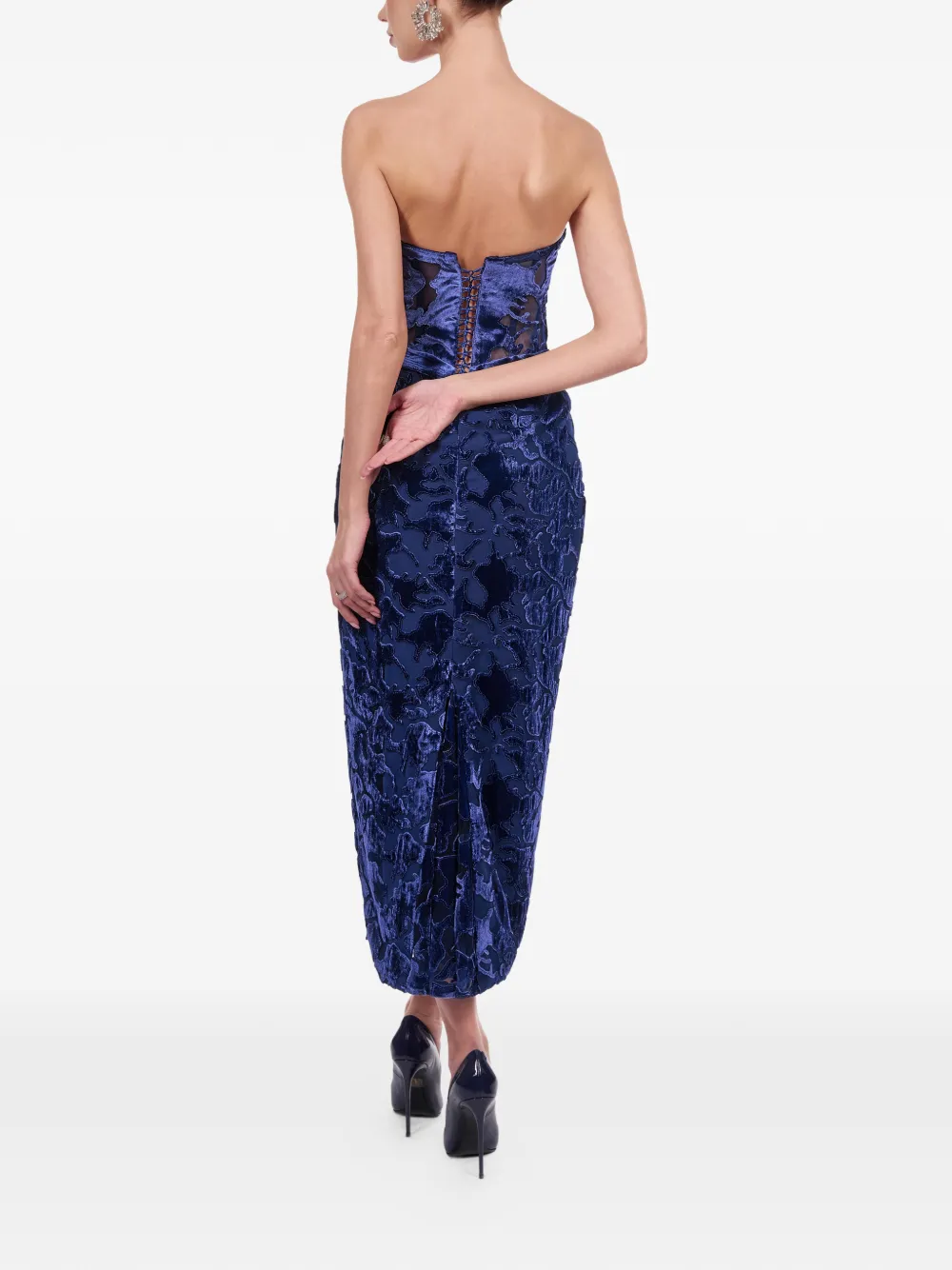 ARAFTU Jurk met bloemenstrik Blauw