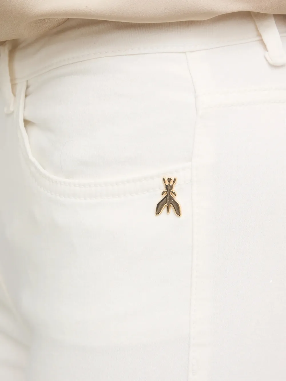 Patrizia Pepe Jeans met logo-applicatie Wit