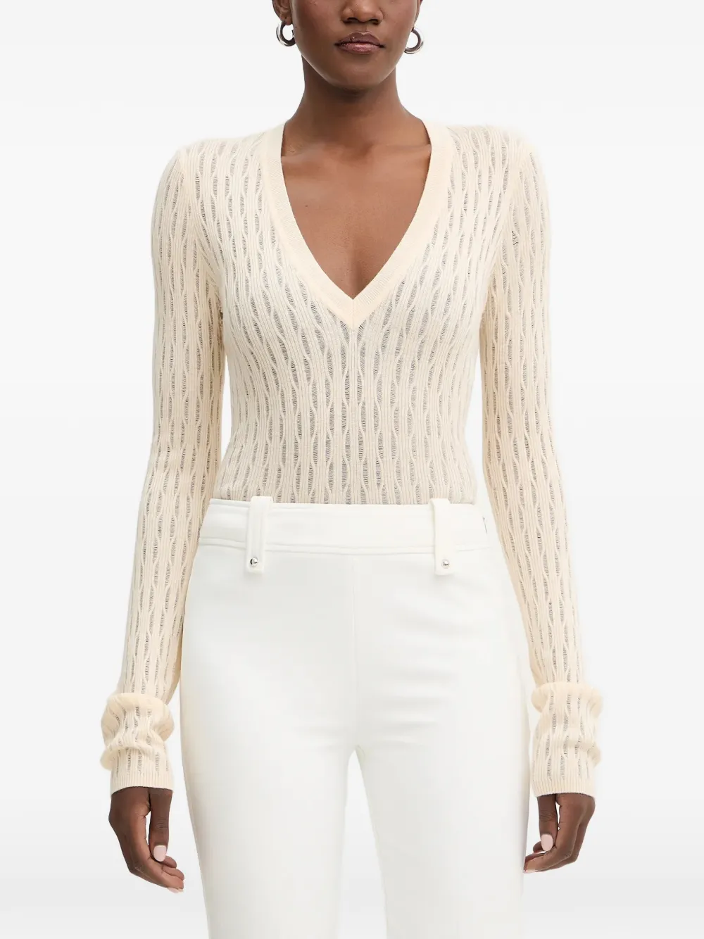 Patrizia Pepe V-neck sweater - Toni neutri
