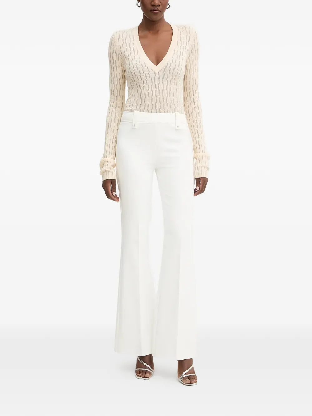  Patrizia Pepe V-neck Sweater - Neutrals 