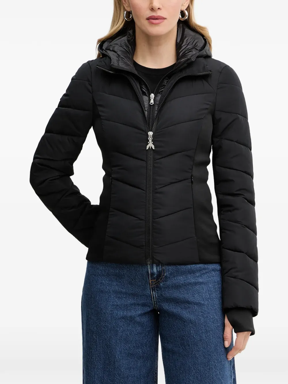 Patrizia Pepe hooded zipped jacket - Nero