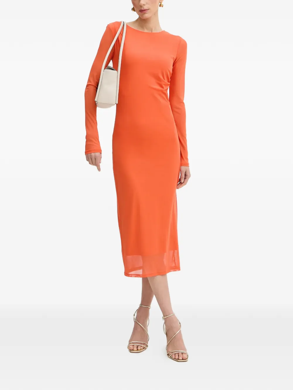 Patrizia Pepe Jurk met lange mouwen Oranje