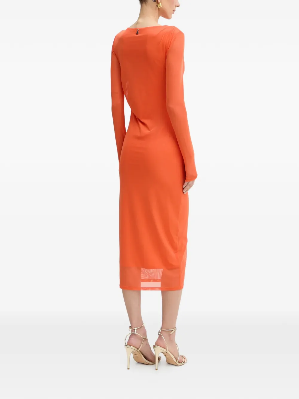 Patrizia Pepe Jurk met lange mouwen Oranje