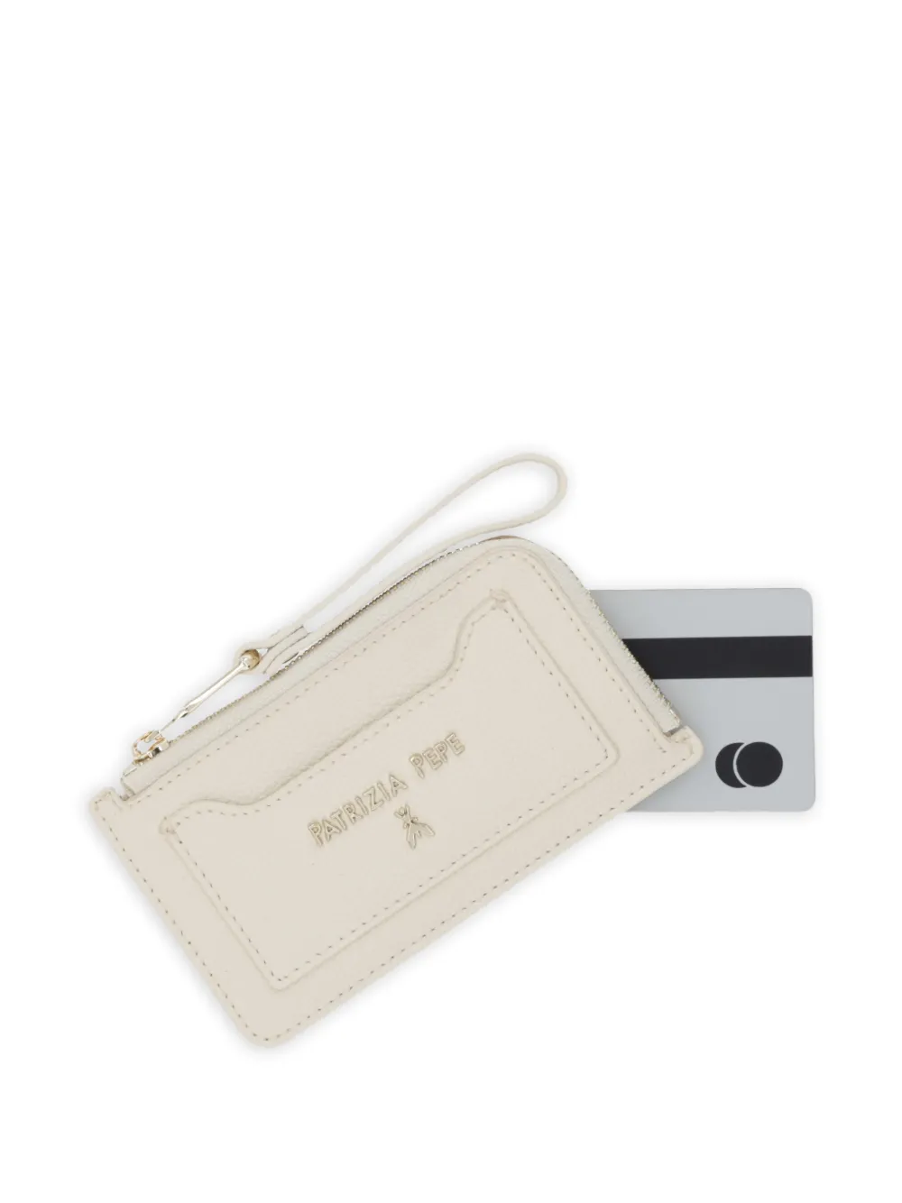 Patrizia Pepe Leren pasjeshouder Beige
