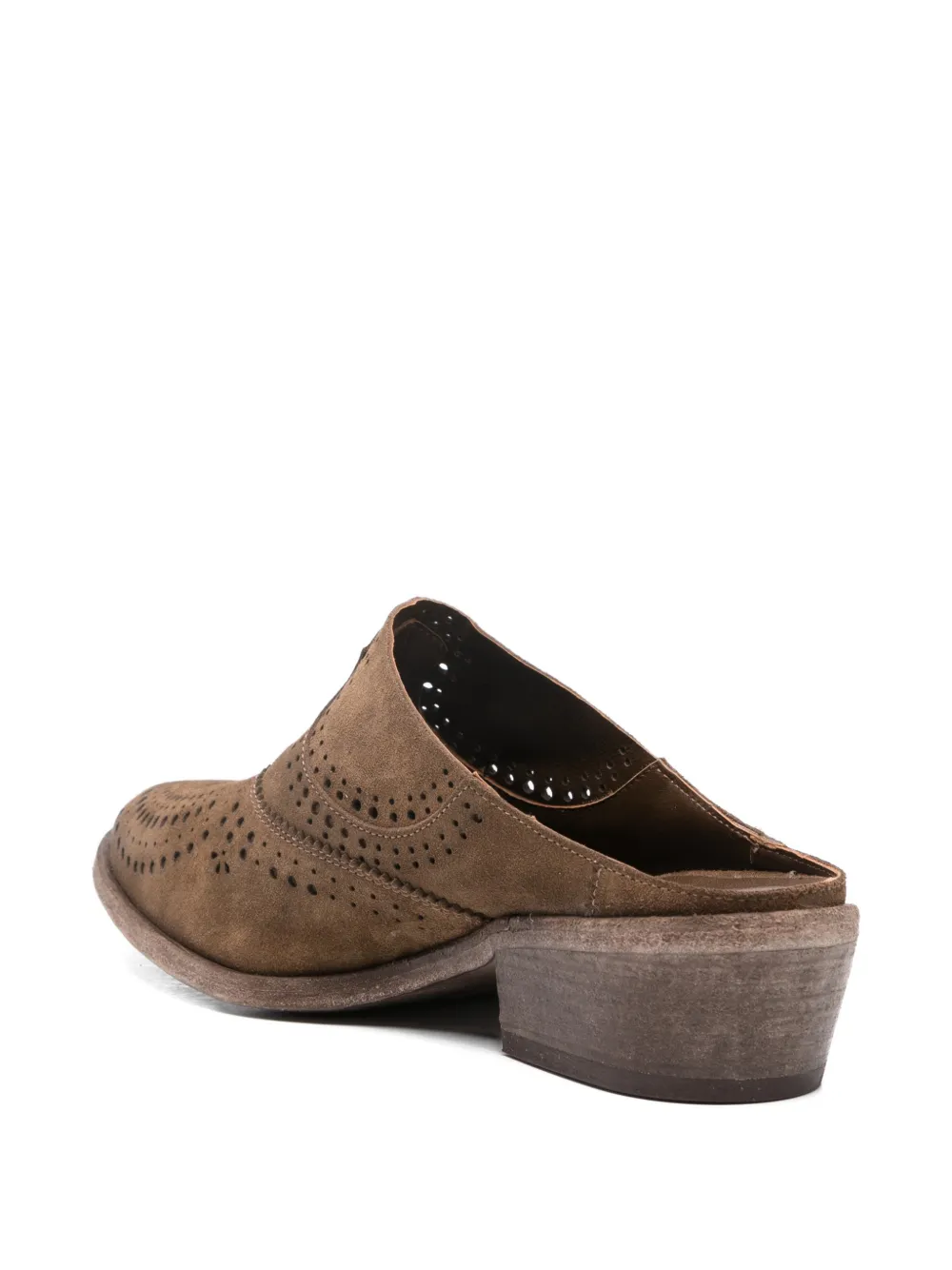 curiositè Geperforeerde leren muiltjes Bruin