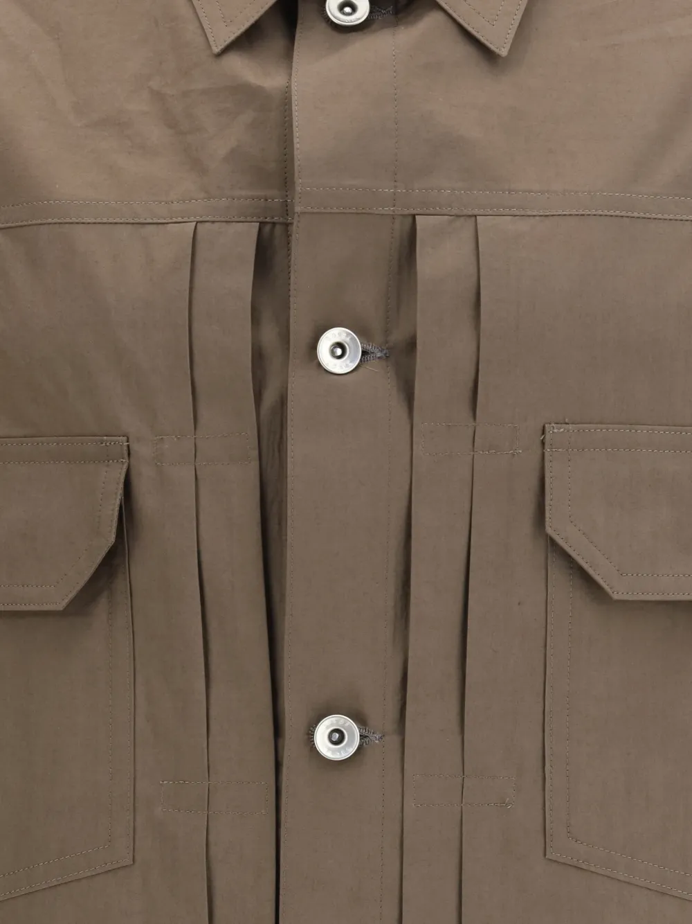 buttoned cotton shirt jacket