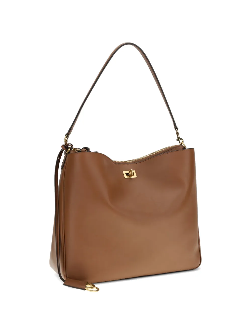 Balenciaga Medium Rodeo leren schoudertas met draaislot Bruin