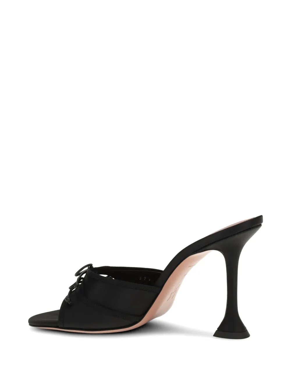 Amina Muaddi Eleonora bow-detail heeled sandals Zwart