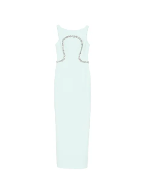 Safiyaa vestido midi sin mangas con apliques