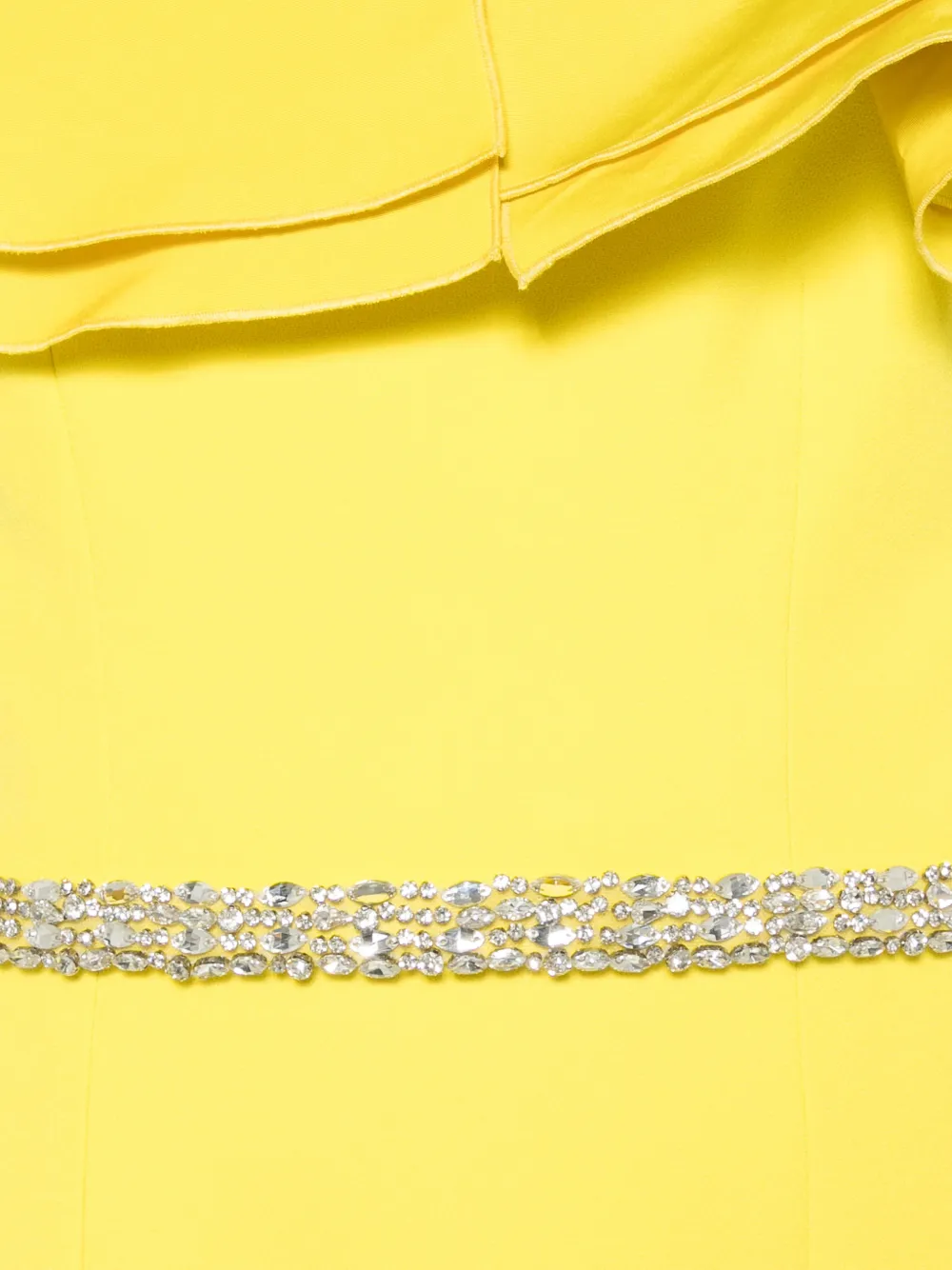 Safiyaa Maxi-jurk met ruches Geel