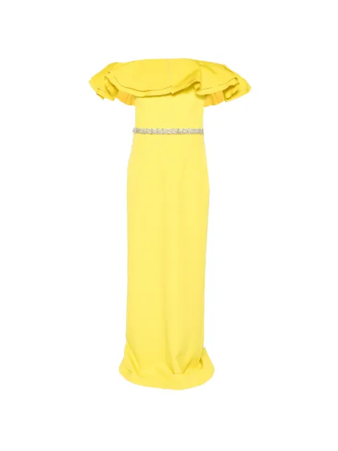 Safiyaa vestido largo con volantes