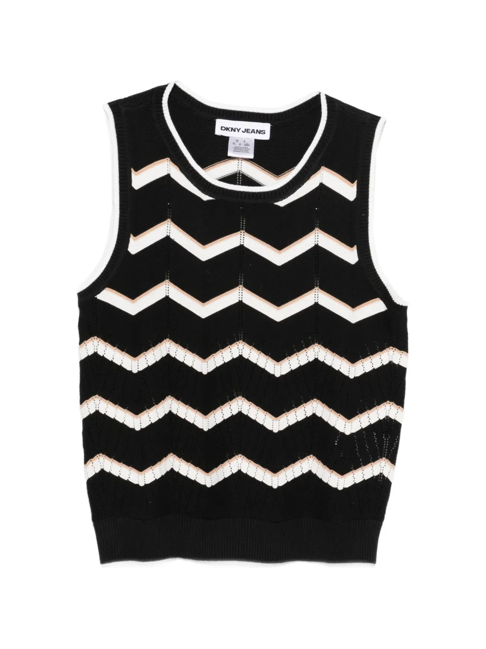 DKNY patterned knit top - Nero