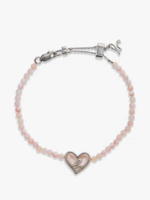 agnès b.  beaded heart charm bracelet