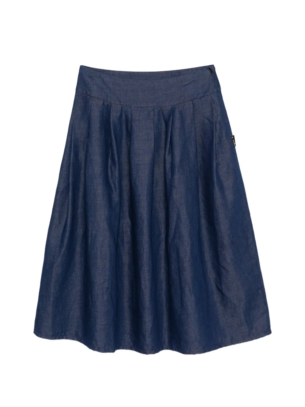 agnès b. denim pleated skirt