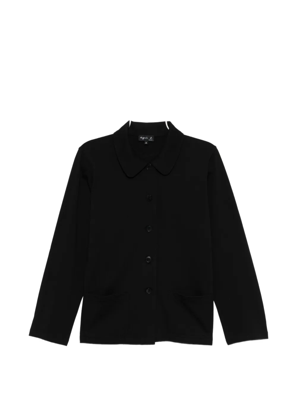 Agnès B. Collared Buttoned Jacket In Black