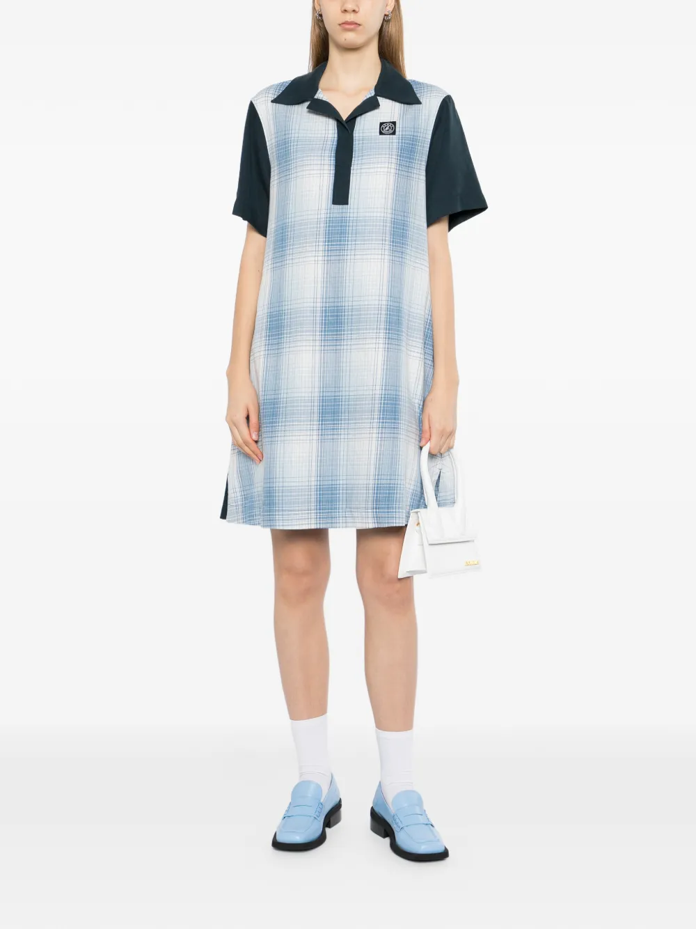  Sport B. By Agnès B. Check Panel Dress - Blue 