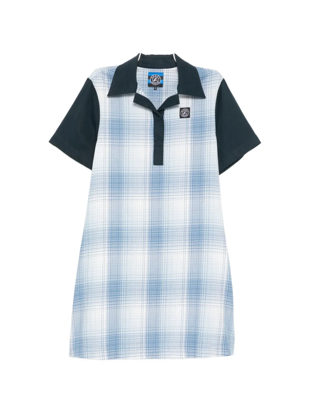 SPORT b. by agnès b. check panel dress - Blu