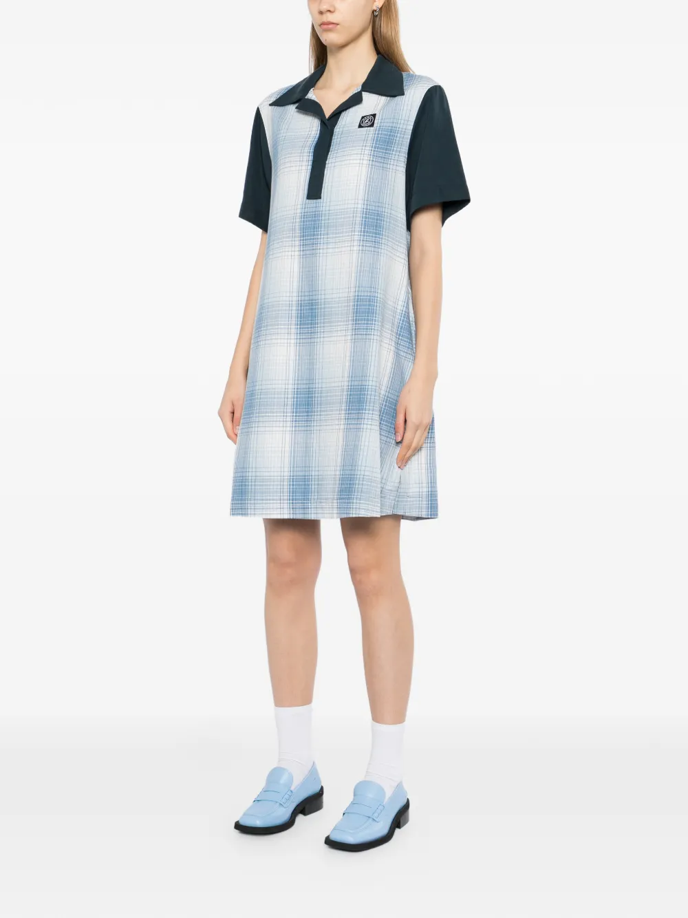  Sport B. By Agnès B. Check Panel Dress - Blue 