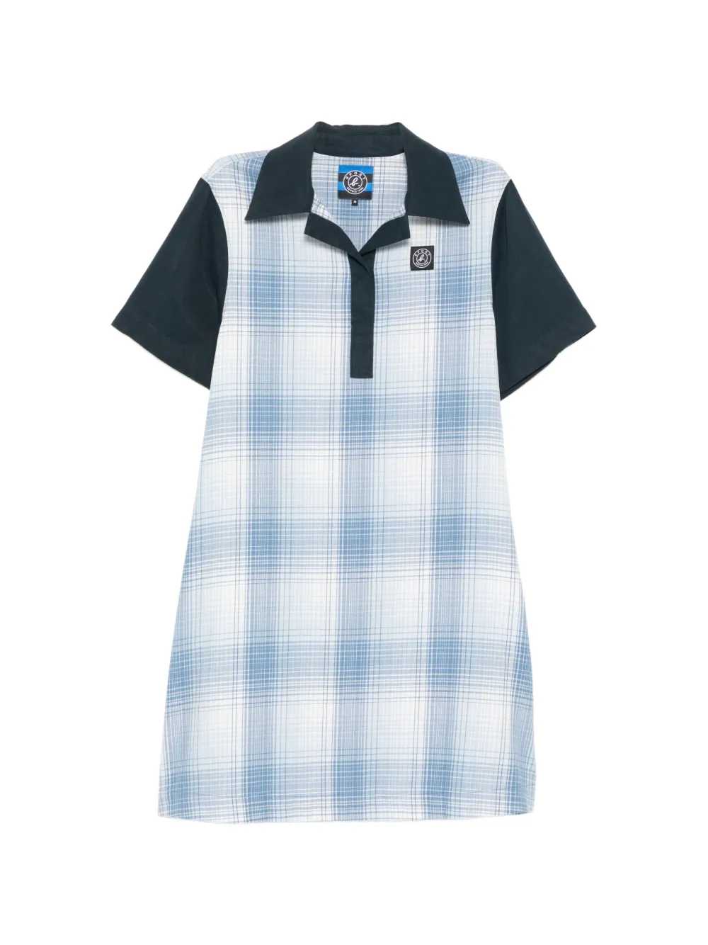 SPORT b. by agnès b. check panel dress - Blu