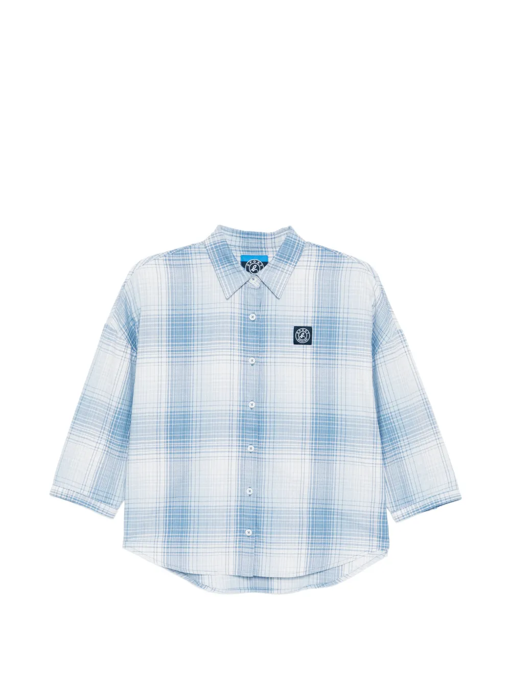 SPORT b. by agnès b. CHECK BATWING SHIRT - Nero