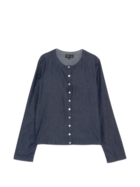 agnès b.  blusa con botones en la parte delantera