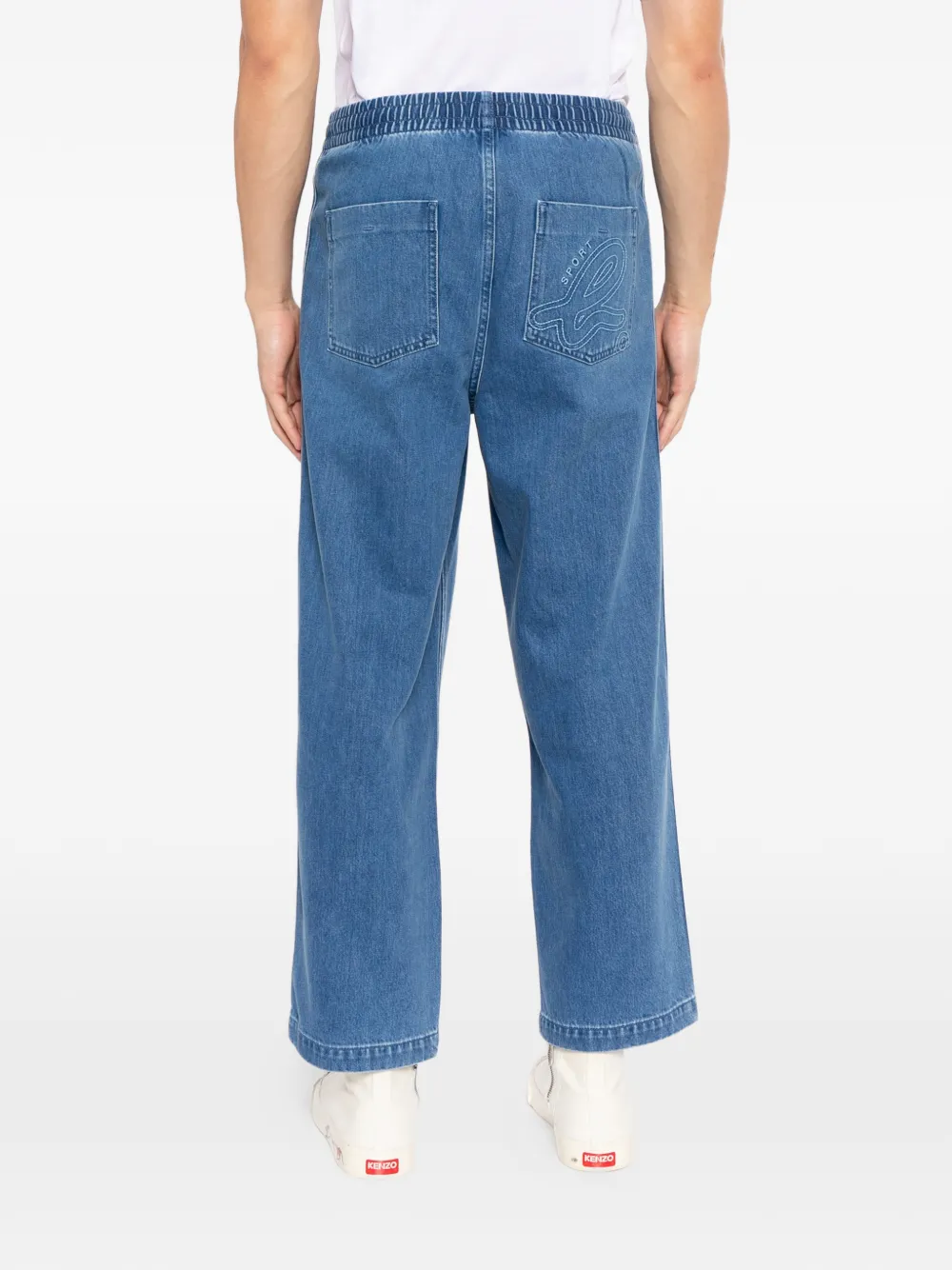 SPORT b. by agnès b. Easy broek met wijde pijpen Blauw