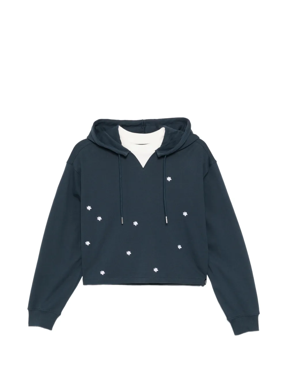 SPORT b. by agnès b. FLORAL EMBROIDERY HOODIE - Blu