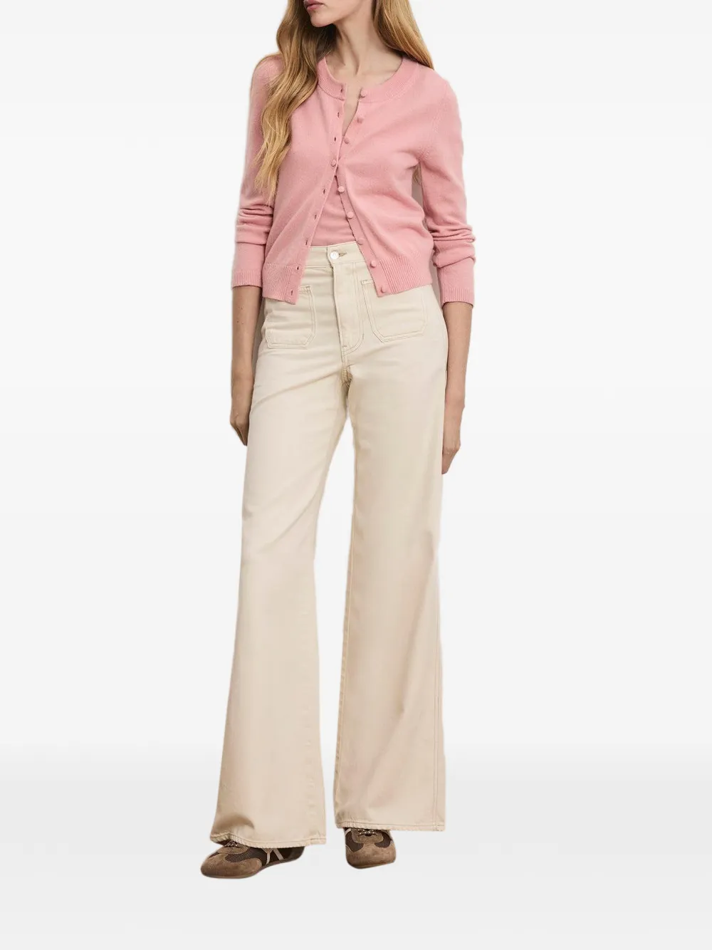 Veronica Beard Daro vest met knopen Roze