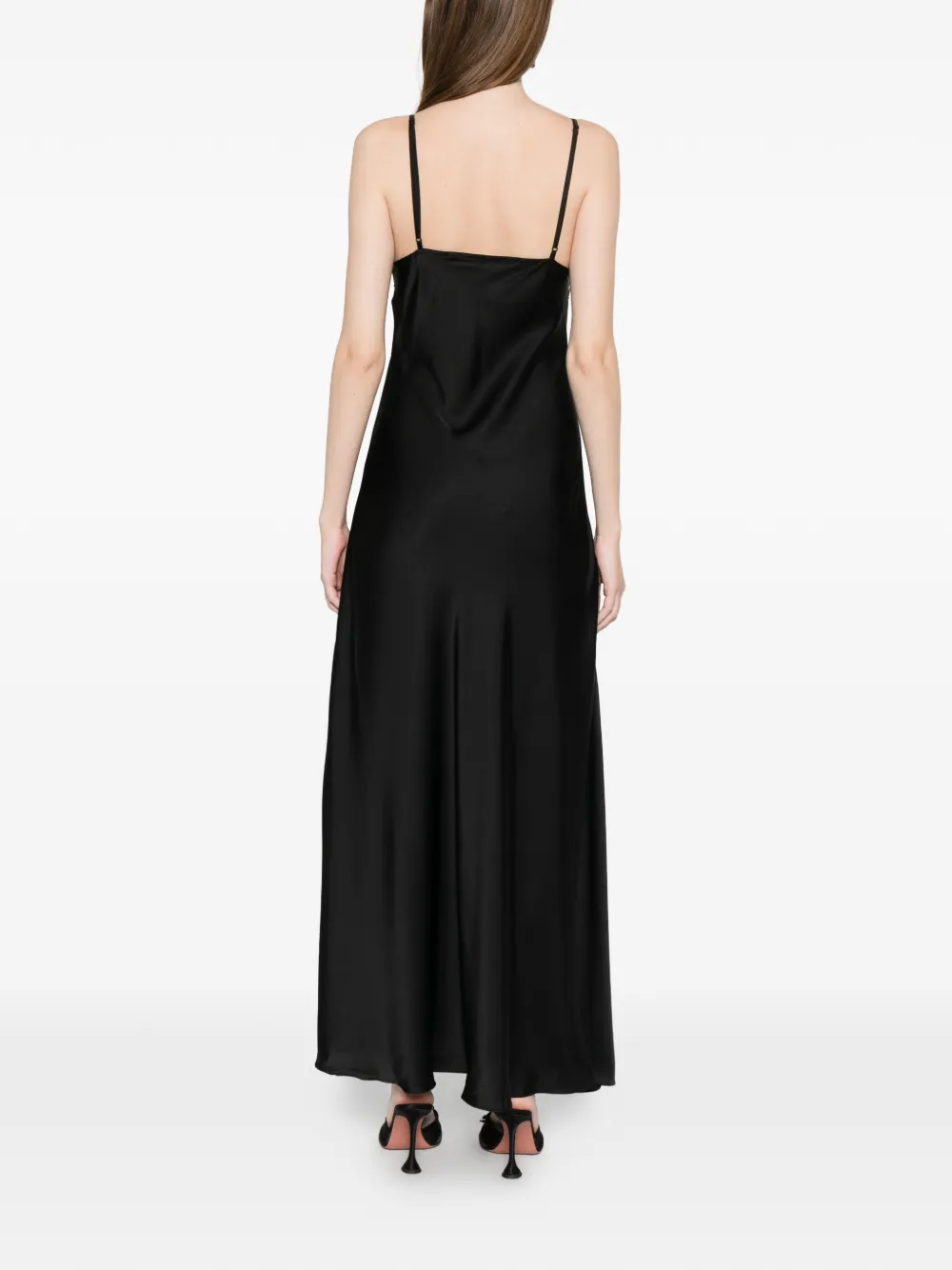 SILKYLICIOUS Maxi-jurk met kant Zwart