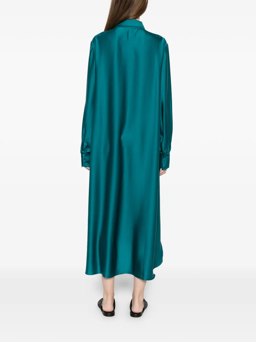 SILKYLICIOUS Nigora blousejurk Groen