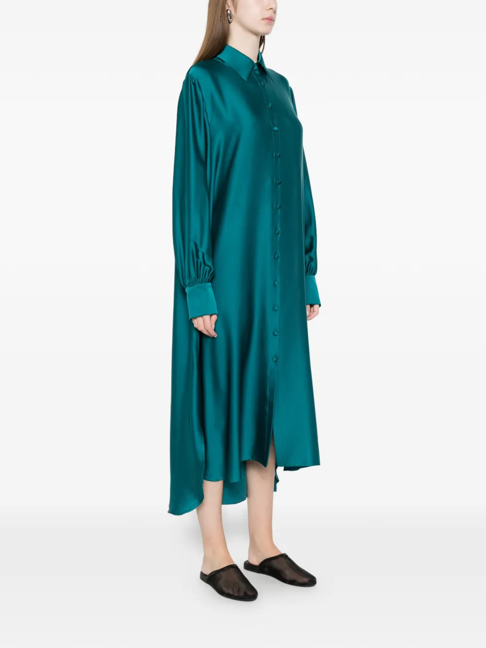 SILKYLICIOUS Nigora blousejurk Groen