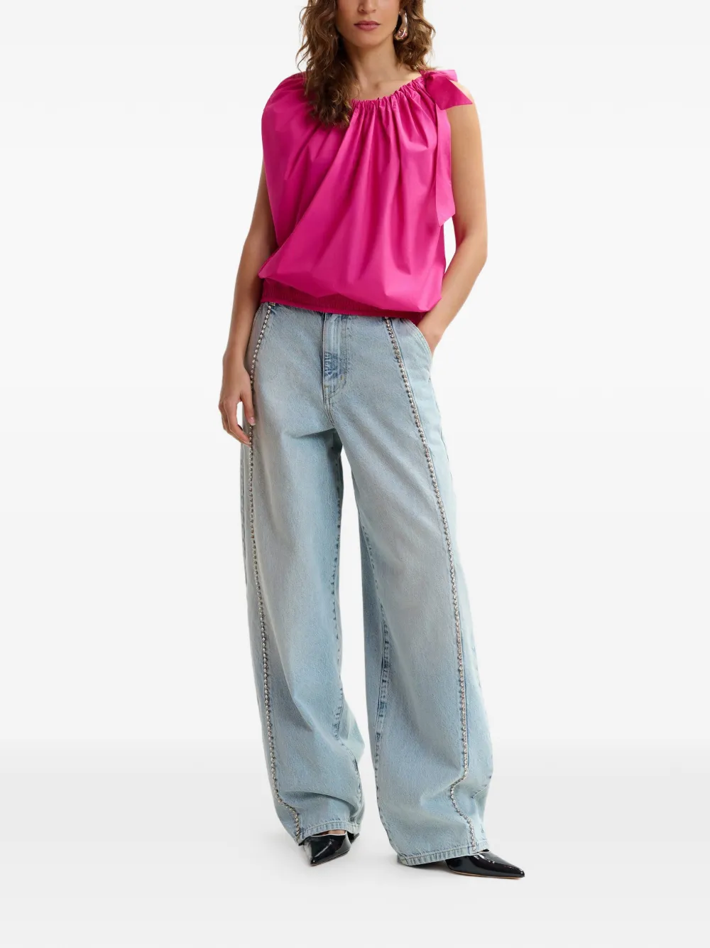 Essentiel Antwerp Blouse met strikdetail Roze