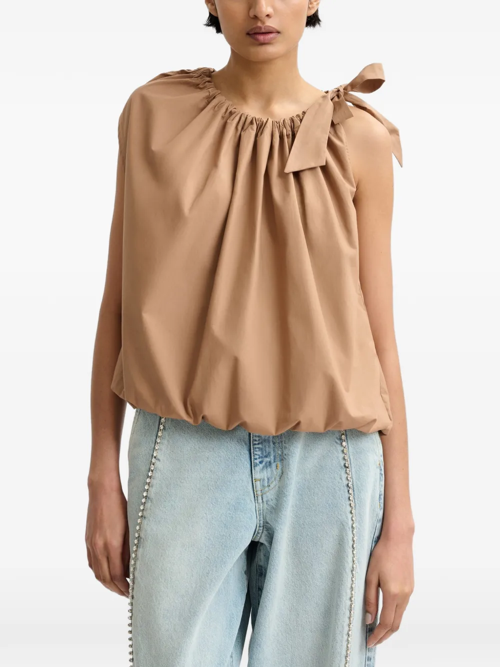  Essentiel Antwerp Tie-detail Blouse - Neutrals 