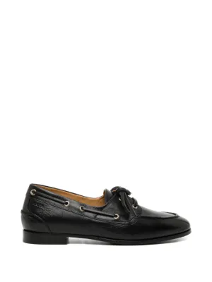 FENDI モノグラム レザーローファー | ブラック | FARFETCH JP